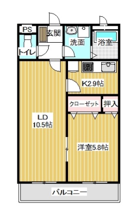 リバーウエスト 壱番館の間取り