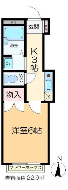 リリックコート平和橋の間取り