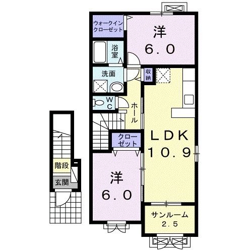 エーデル高松ＤIの間取り