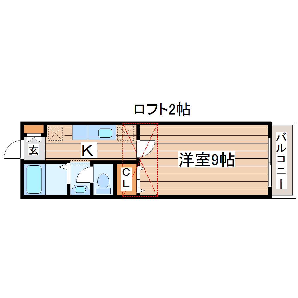 アヴァンセ六丁の目Iの間取り