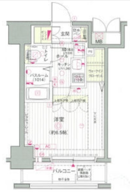 エステムプラザ品川駅前5thAvenueの間取り