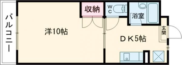 袋井市上山梨のアパートの間取り