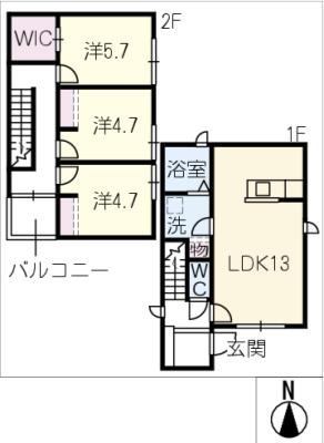 東境町住吉戸建　Ｂ棟の間取り