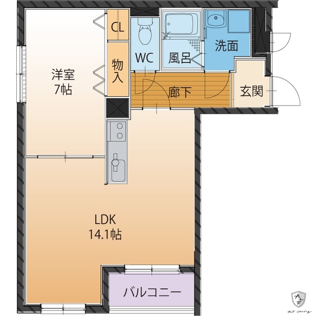 多治見市小泉町のマンションの間取り