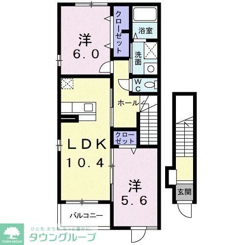 さいたま市見沼区春岡のアパートの間取り