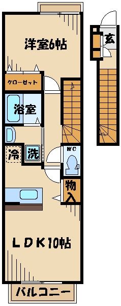 日野市高幡のアパートの間取り