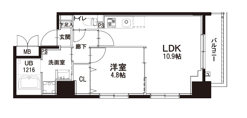 千葉中央・大庄マンションの間取り