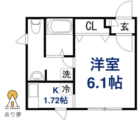 横浜市中区柏葉のマンションの間取り