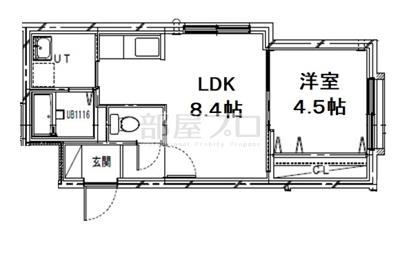 【札幌市豊平区平岸四条のマンションの間取り】