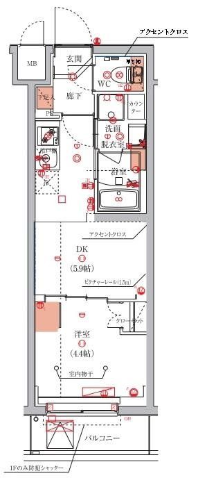 【ハーモニーレジデンス東京八広ザ・スプレッドの間取り】