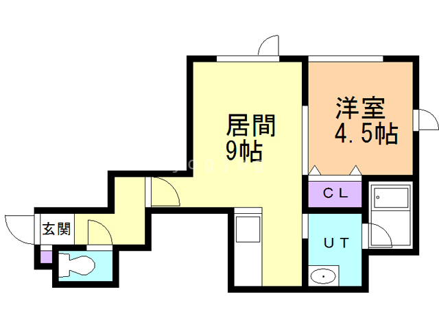 札幌市白石区菊水九条のアパートの間取り