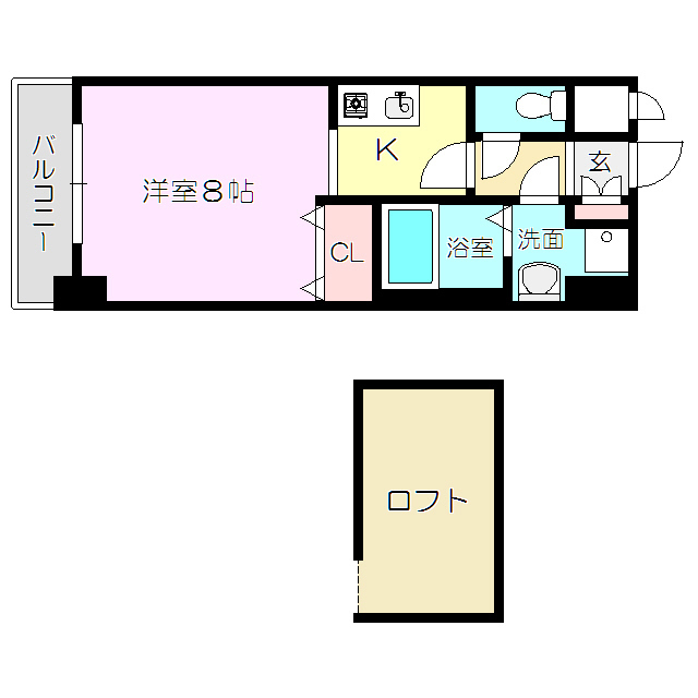 リセスコート2の間取り