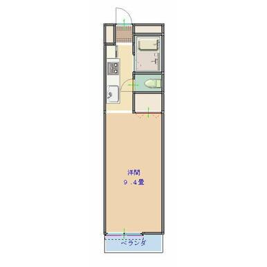 鹿児島市谷山中央のマンションの間取り