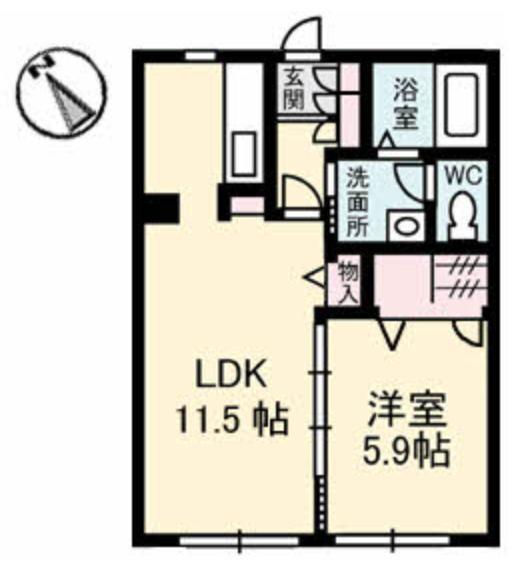 廿日市市地御前のアパートの間取り