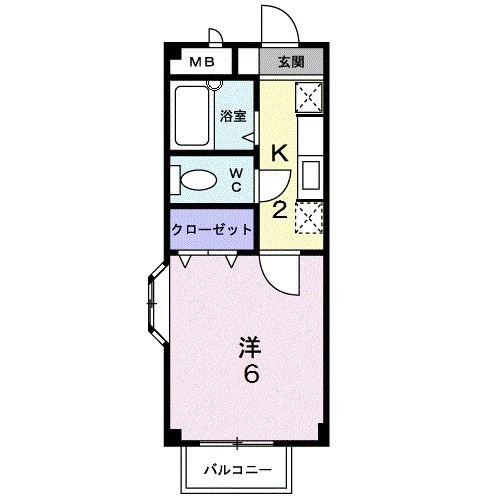 【筑紫野市石崎のアパートの間取り】