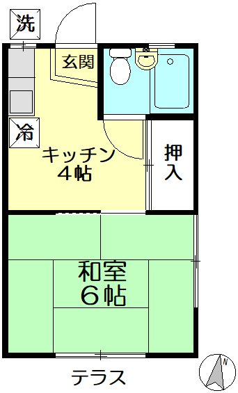ハイネスしんばの間取り