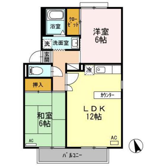 サン・シャレー山室の間取り