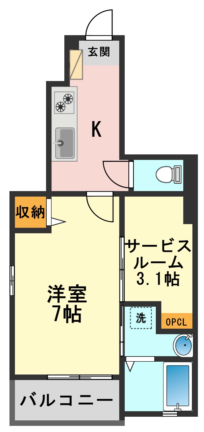 東京都江戸川区西小岩４（アパート）の賃貸物件の間取り