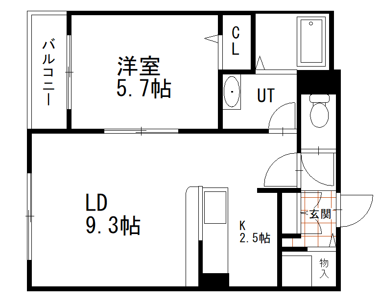 ロジュマン黒金の間取り