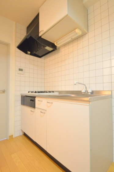 キッチン　２口コンロのシステムキッチン