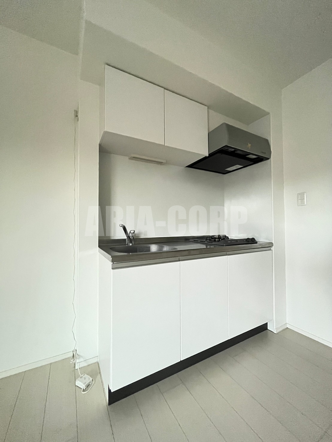 キッチン　2口ガスコンロ。システムキッチン搭載♪