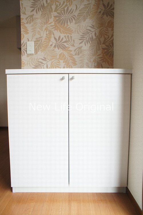 その他　コンパクトな玄関収納付。