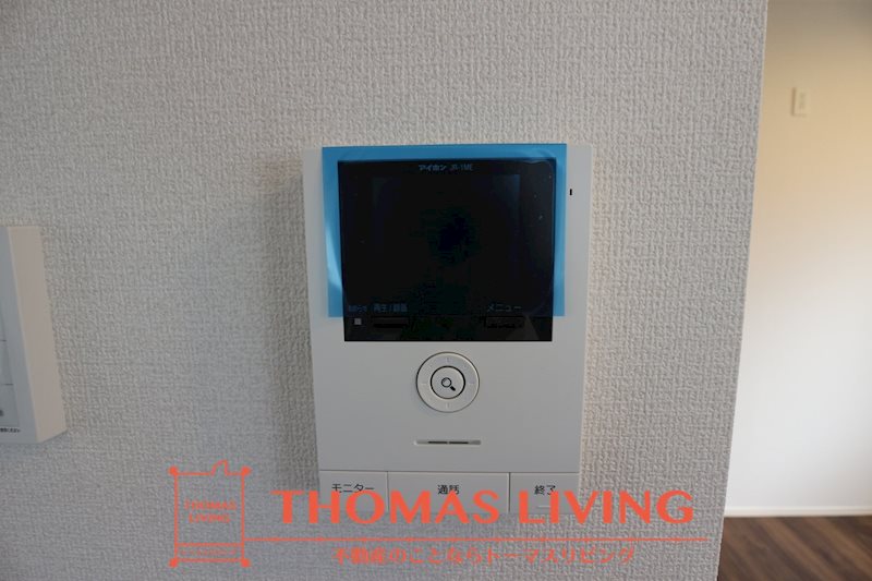セキュリティ　来客者の確認できるモニター付きインターホンです。