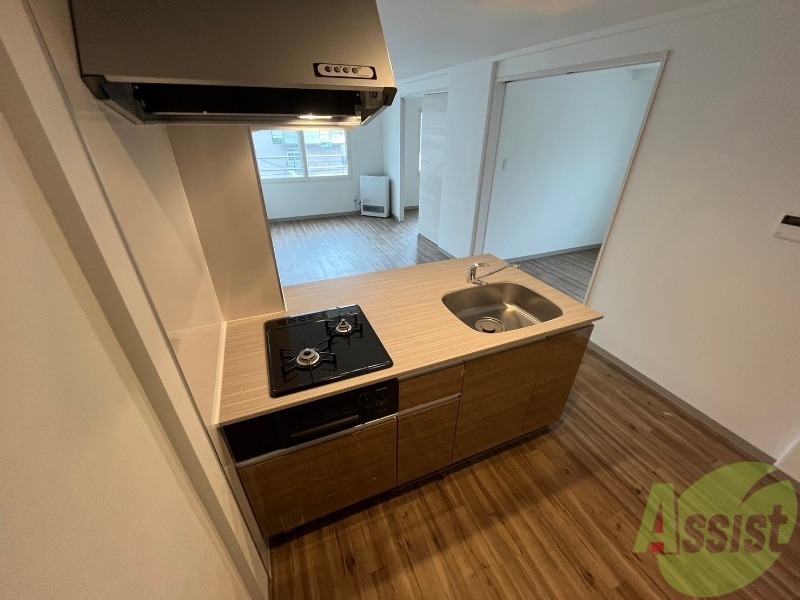 キッチン　清潔感がありお洒落なキッチンになっていました！