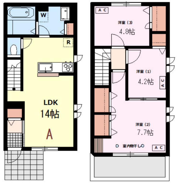 京王線 調布駅 2階建 新築の間取り写真