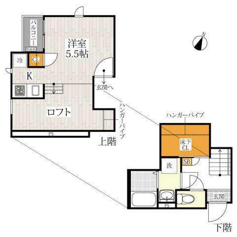 CB与野本町ストリアの間取り写真