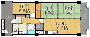 ローズハイツ芦屋の間取り写真