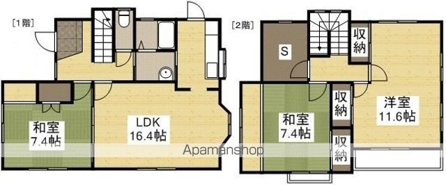 ＪＲ宇野線 早島駅 徒歩8分 2階建 築37年の間取り写真