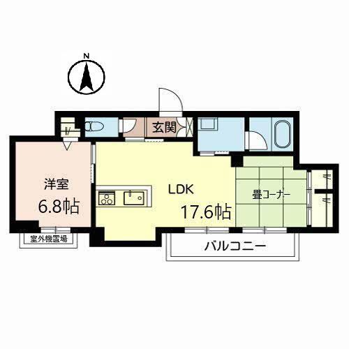 ヴィラソレーユ古曽部町ABの間取り写真