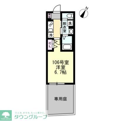 オーシャンコースト鵠沼海岸の間取り写真