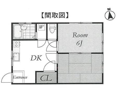 小田急線 下北沢駅 徒歩14分 2階建 築32年の間取り写真