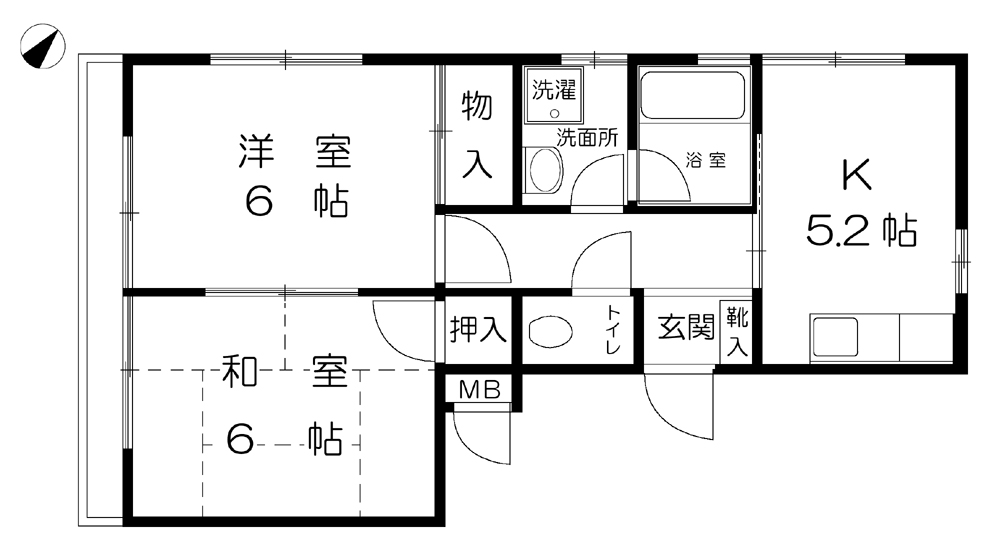 芦屋ニューハイツの間取り