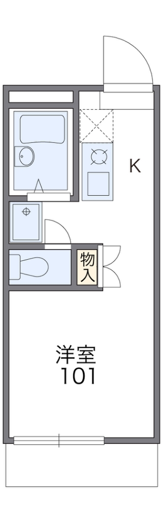 堺市北区新金岡町のアパートの間取り