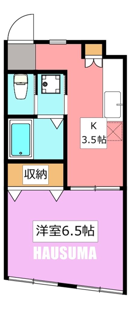 荒川区東尾久のマンションの間取り