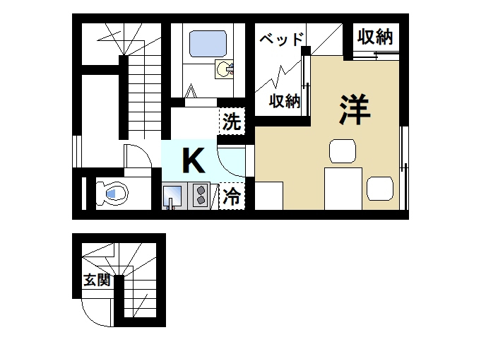 レオパレス南阪手IIの間取り