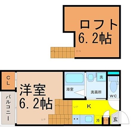 名古屋市南区寺崎町のアパートの間取り