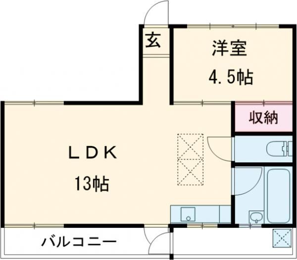 世田谷区上野毛のマンションの間取り