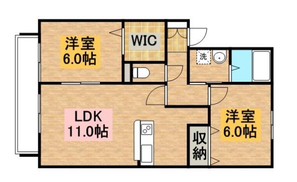 ベルデュールの間取り