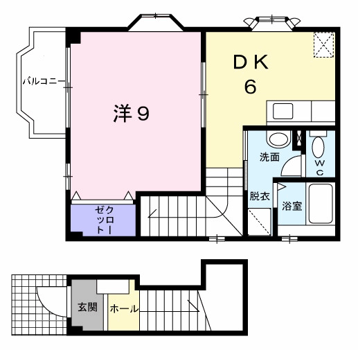 北九州市小倉南区長行東のアパートの間取り