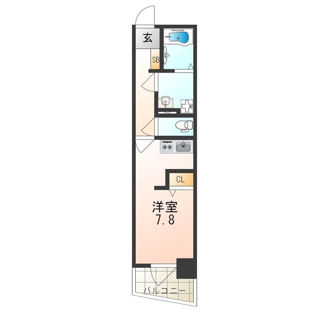 大阪市西成区玉出中のマンションの間取り