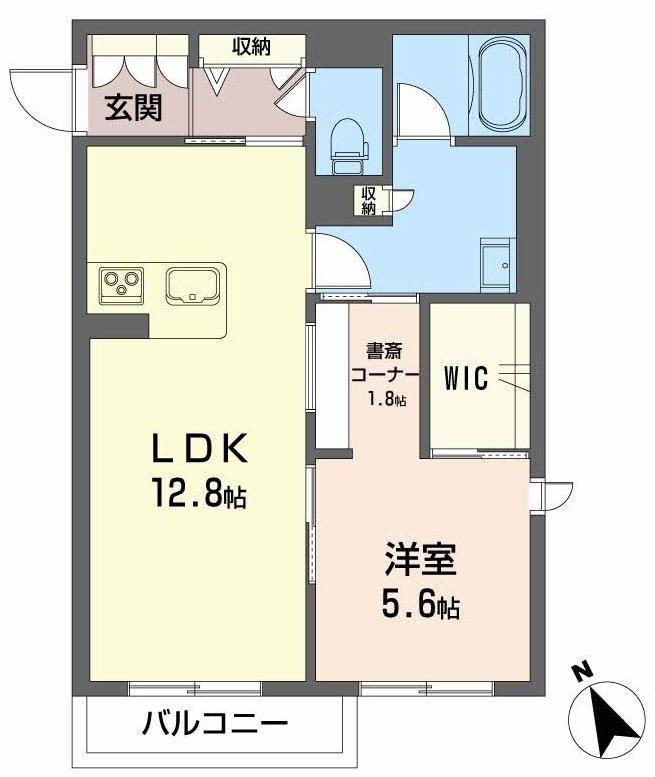 山形市あこや町のアパートの間取り