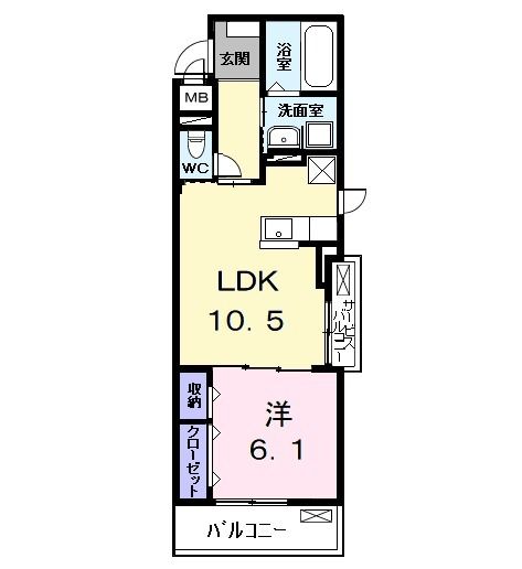 名古屋市中村区藤江町のアパートの間取り