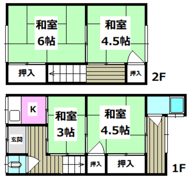 西田貸家の間取り