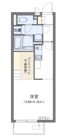 広島市安佐南区大町東のアパートの間取り