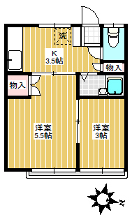 木村ハイツの間取り