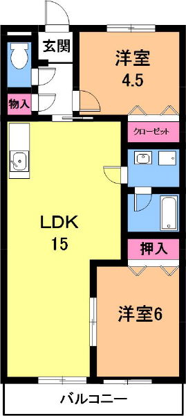 ファミール中央の間取り